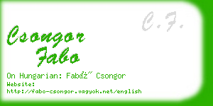 csongor fabo business card